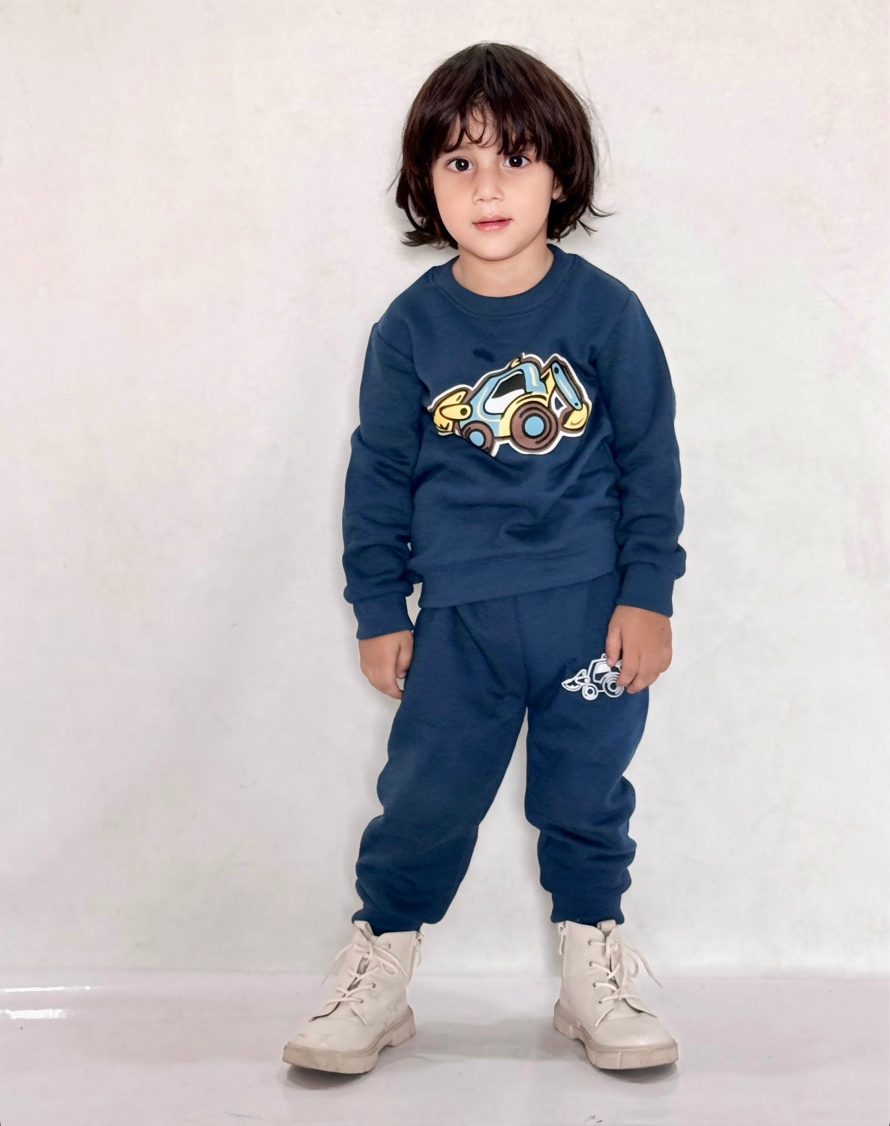 BOY/GIRL TEAL BLUE-FLEECE TRACKSUIT