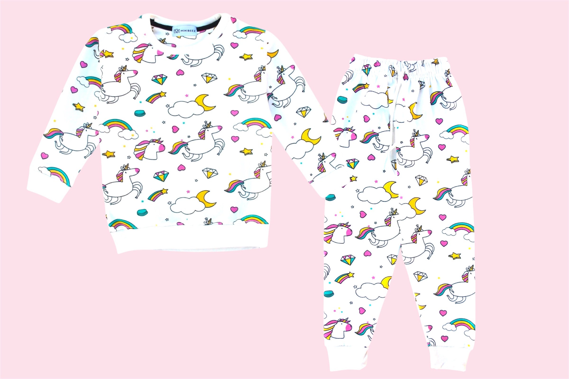 GIRL UNICORN PRINT FLEECE TRACKSUIT