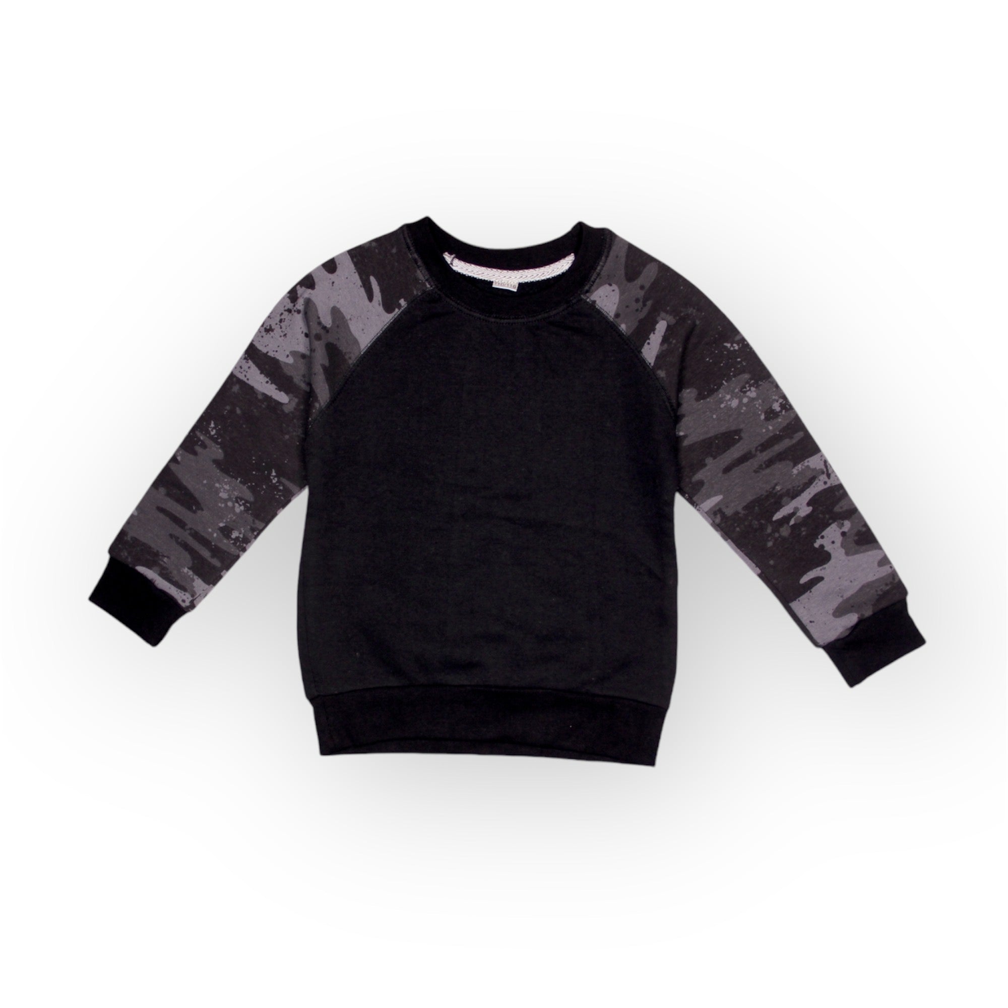 BOY FLEECE SWEATSHIRT- CAMOUFLAGE GREY