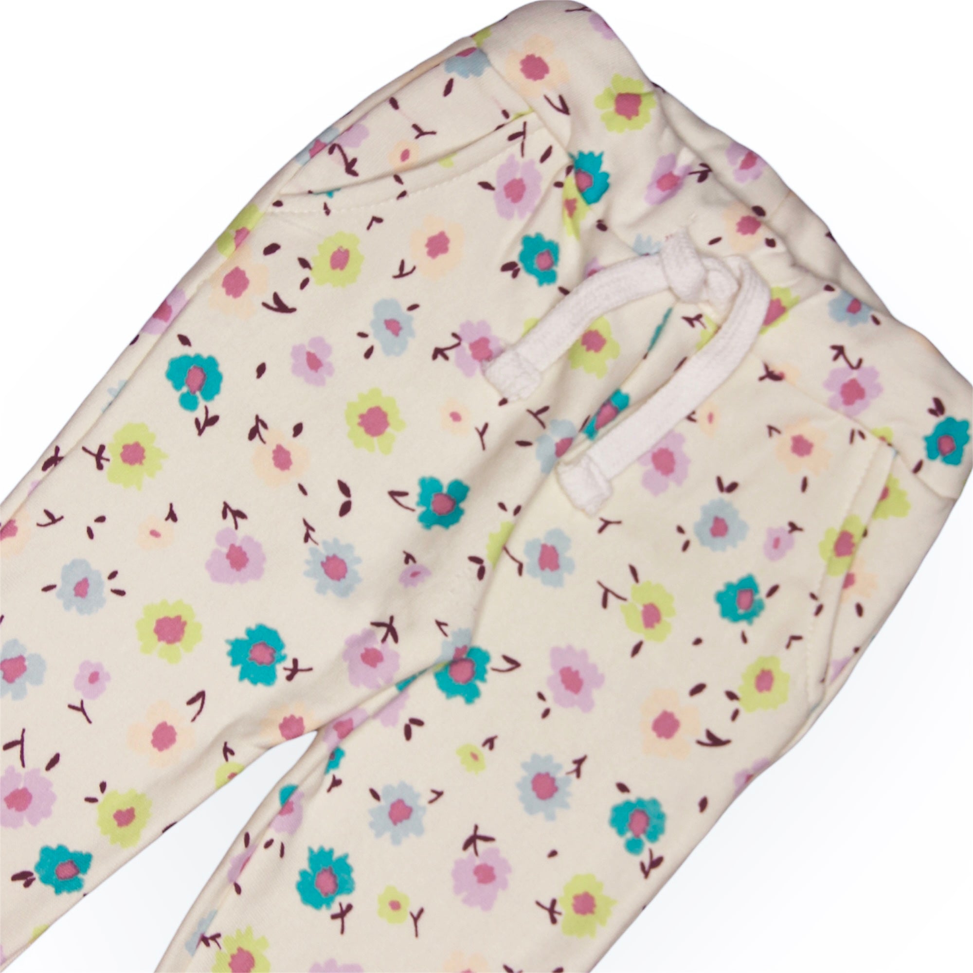 GIRL FLORAL PRINTED TERRY TROUSER