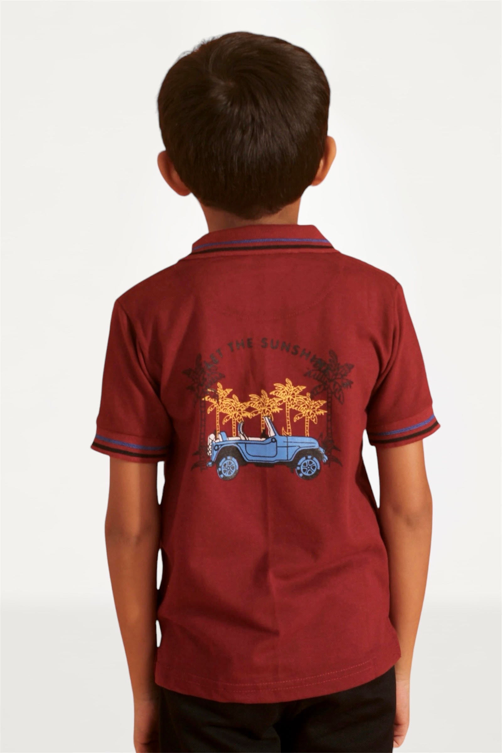 Polo pk maroon shirt boy