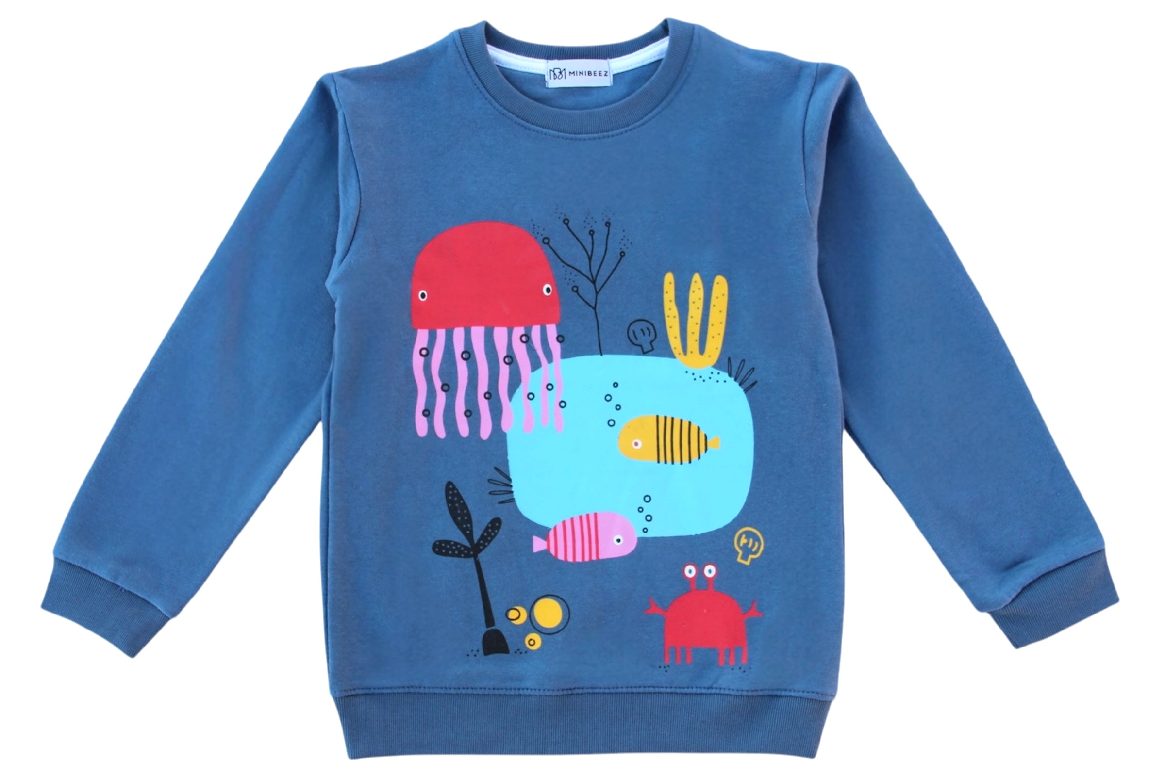 BOY/GIRL SEA LIFE PRINT FLEECE SWEATSHIRT