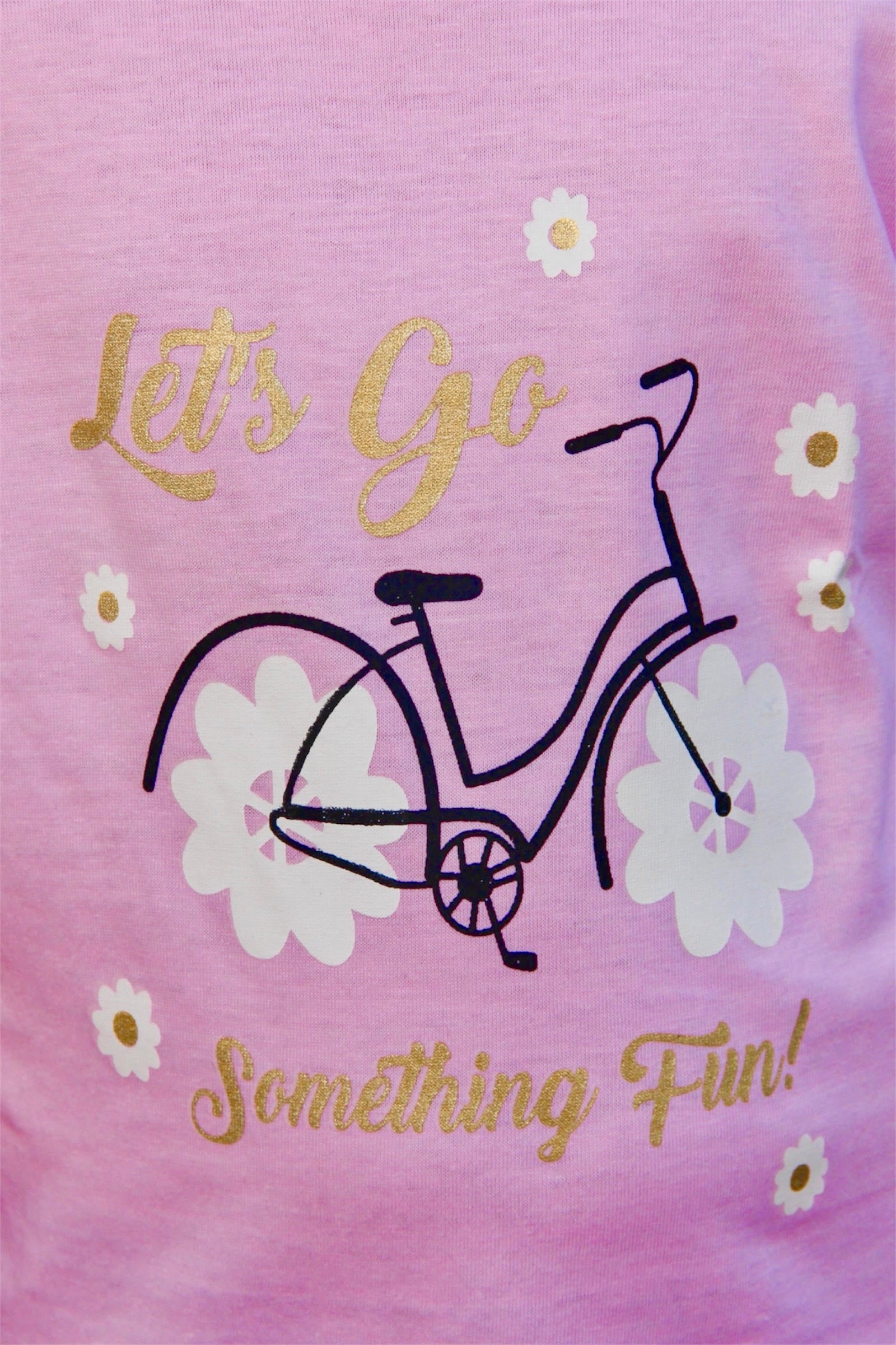 Light pink floral cycle Lycra jersey T-shirt girl