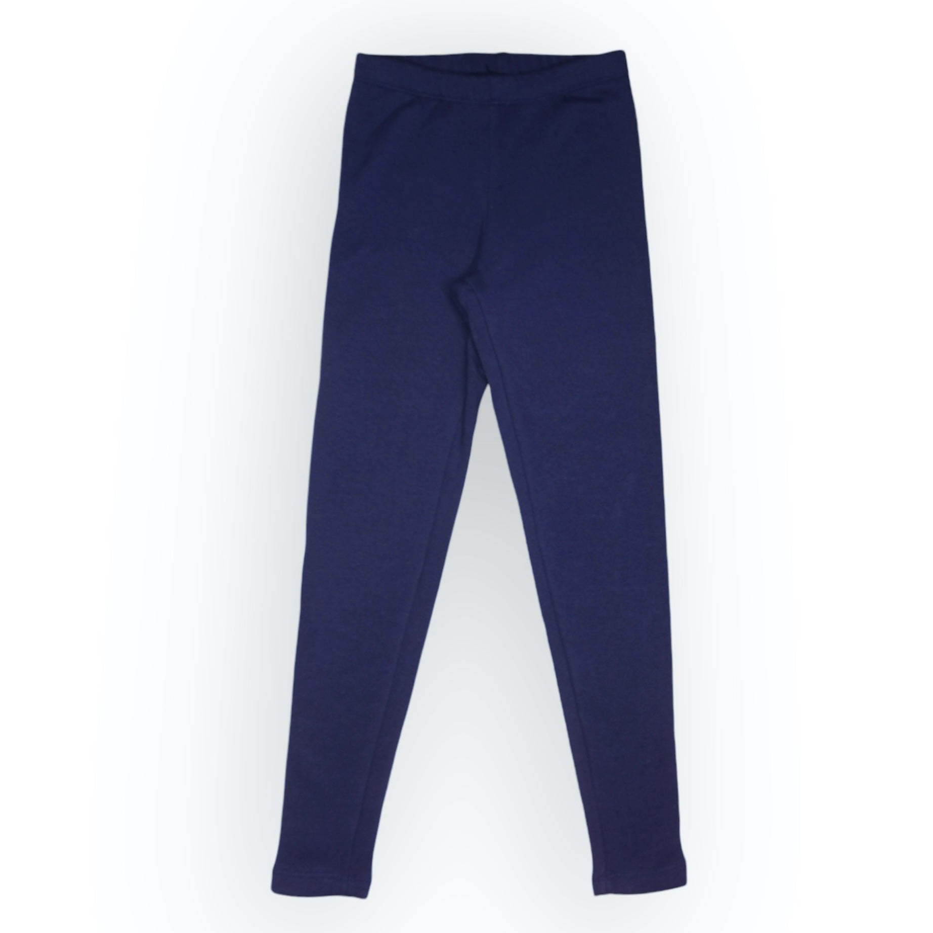 GIRL NAVY BLUE PLAIN  FLEECE LEGGING TROUSER