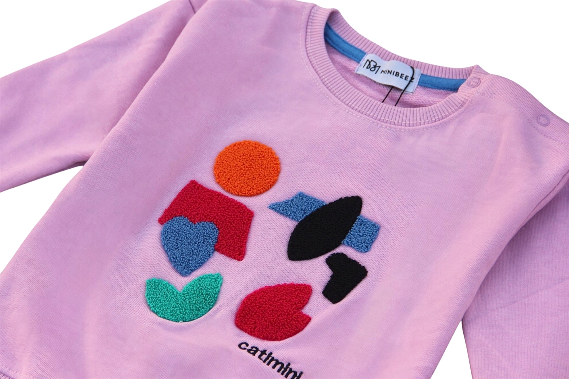 GIRL CHENILLE EMBROIDERED TERRY SWEATSHIRT