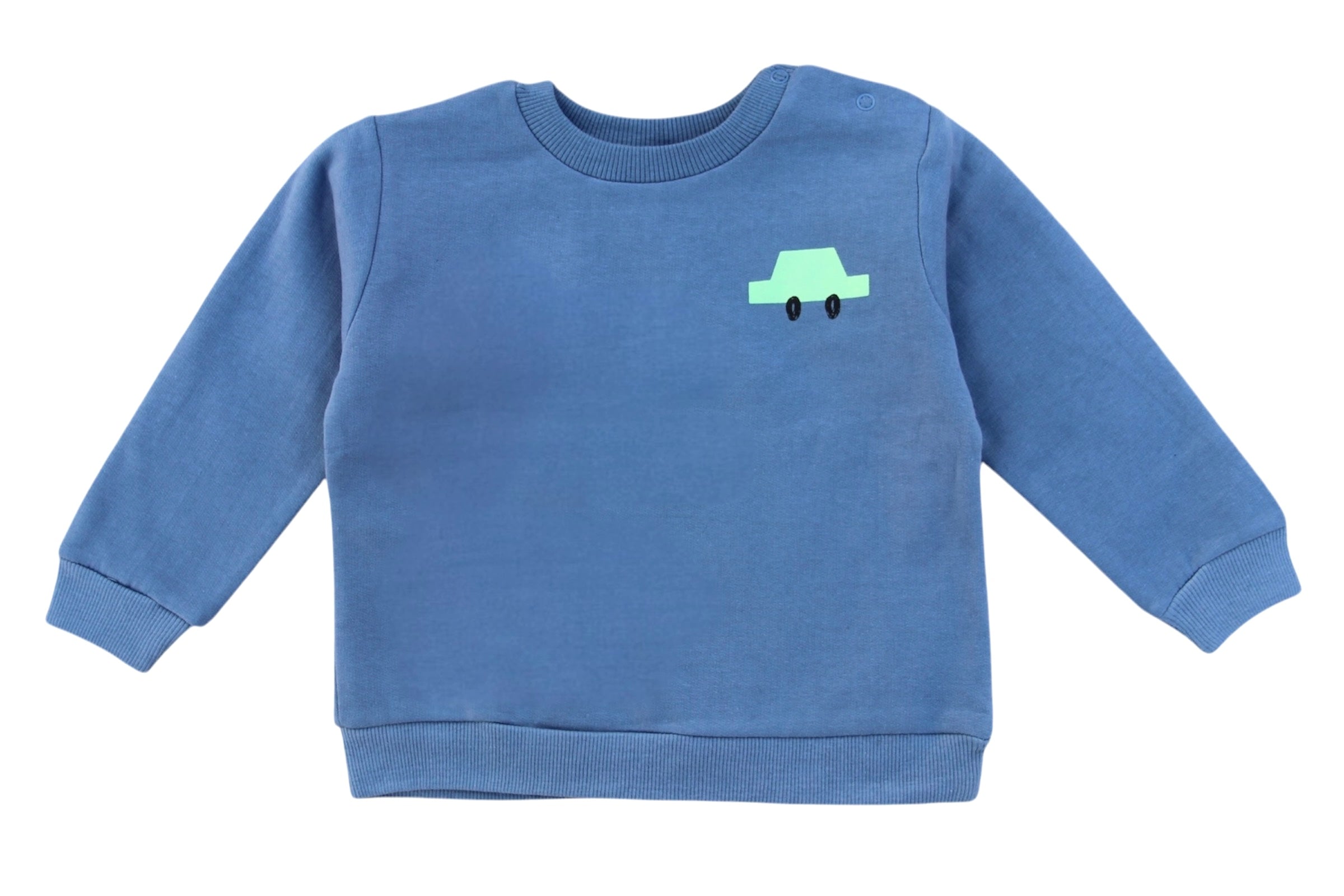 BOY MINI CAR PRINT FLEECE SWEATSHIRT