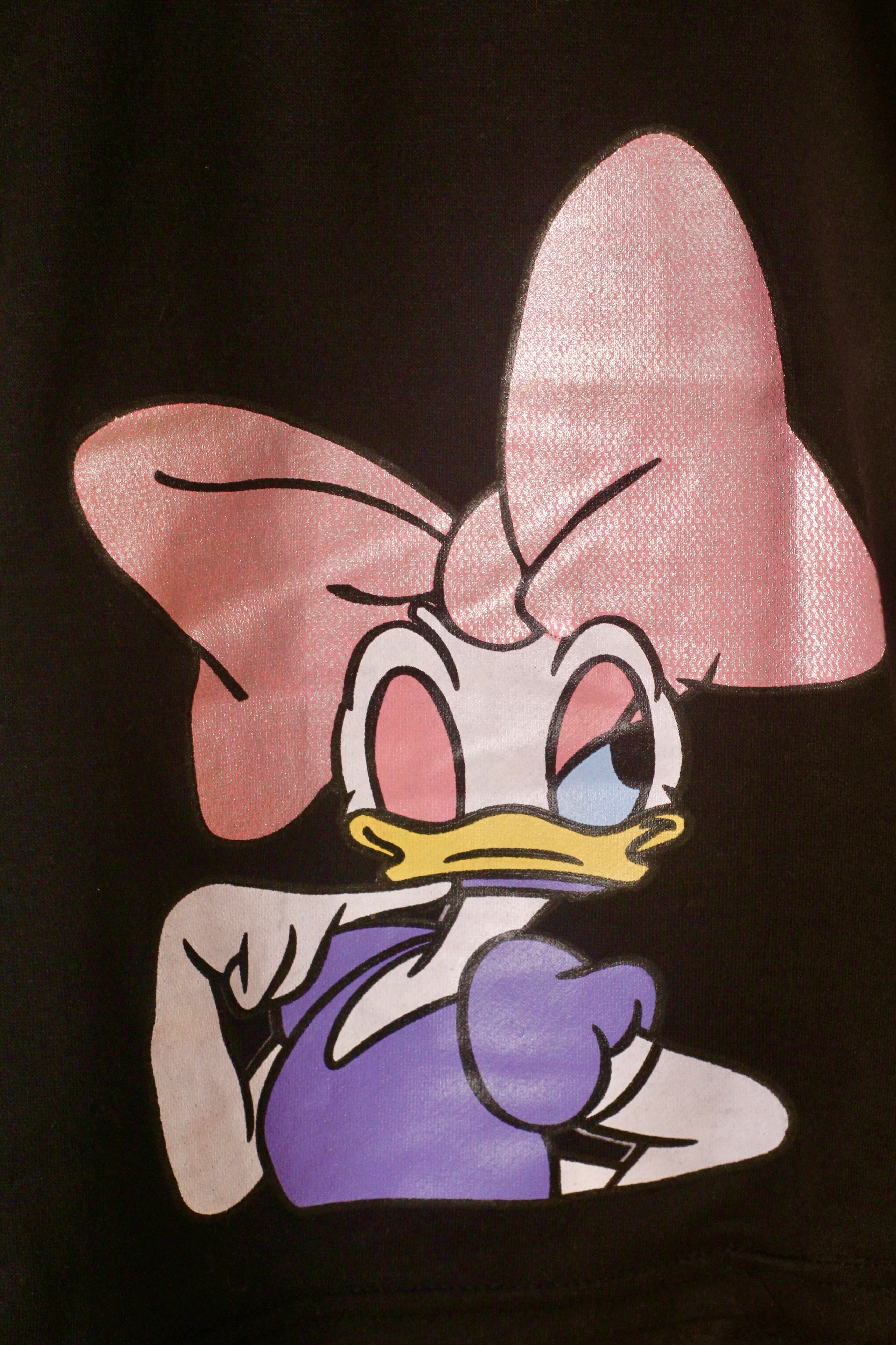 Daisy duck lycra jersey black shirt girl