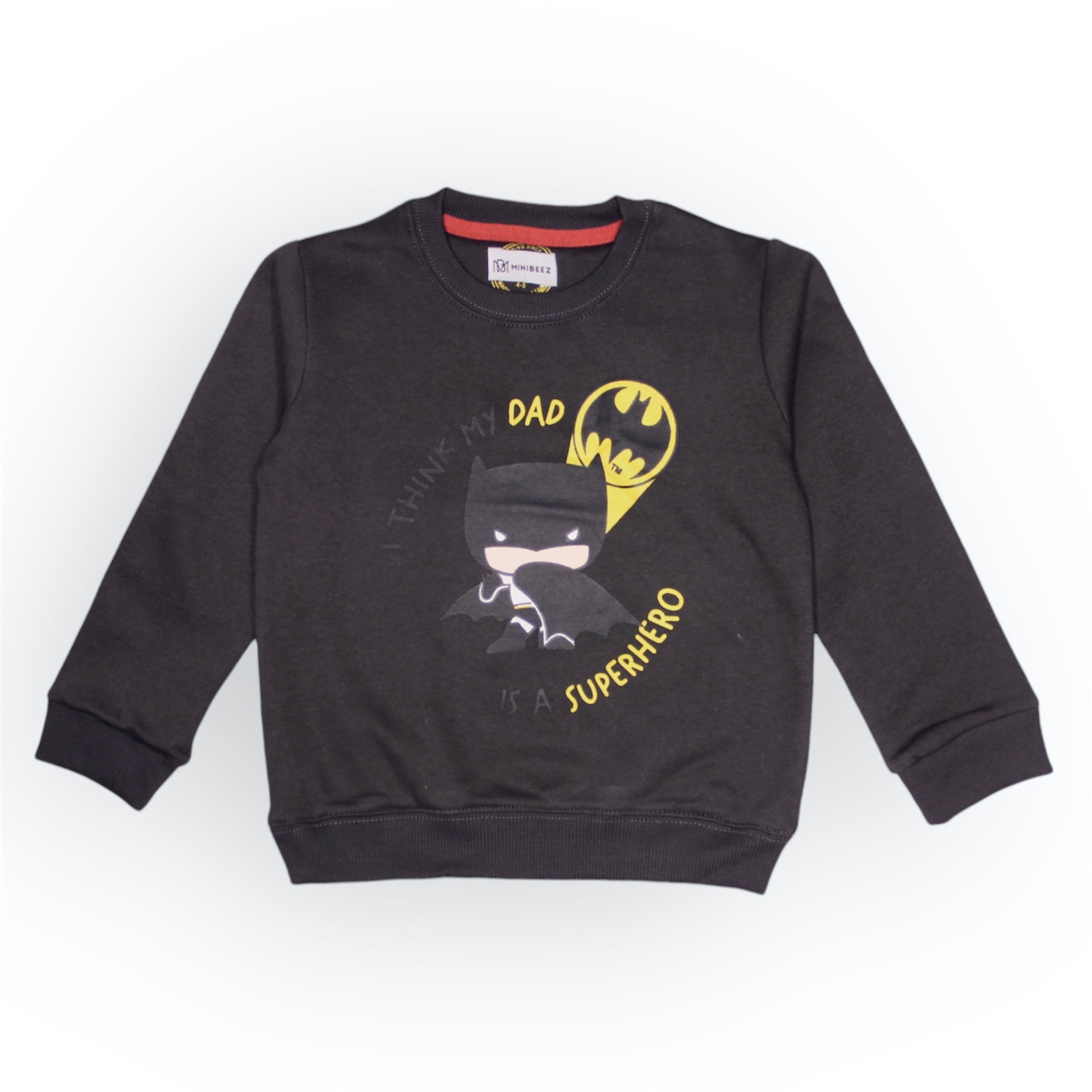 BOY FLEECE CHARCOAL BATMAN TRACKSUIT