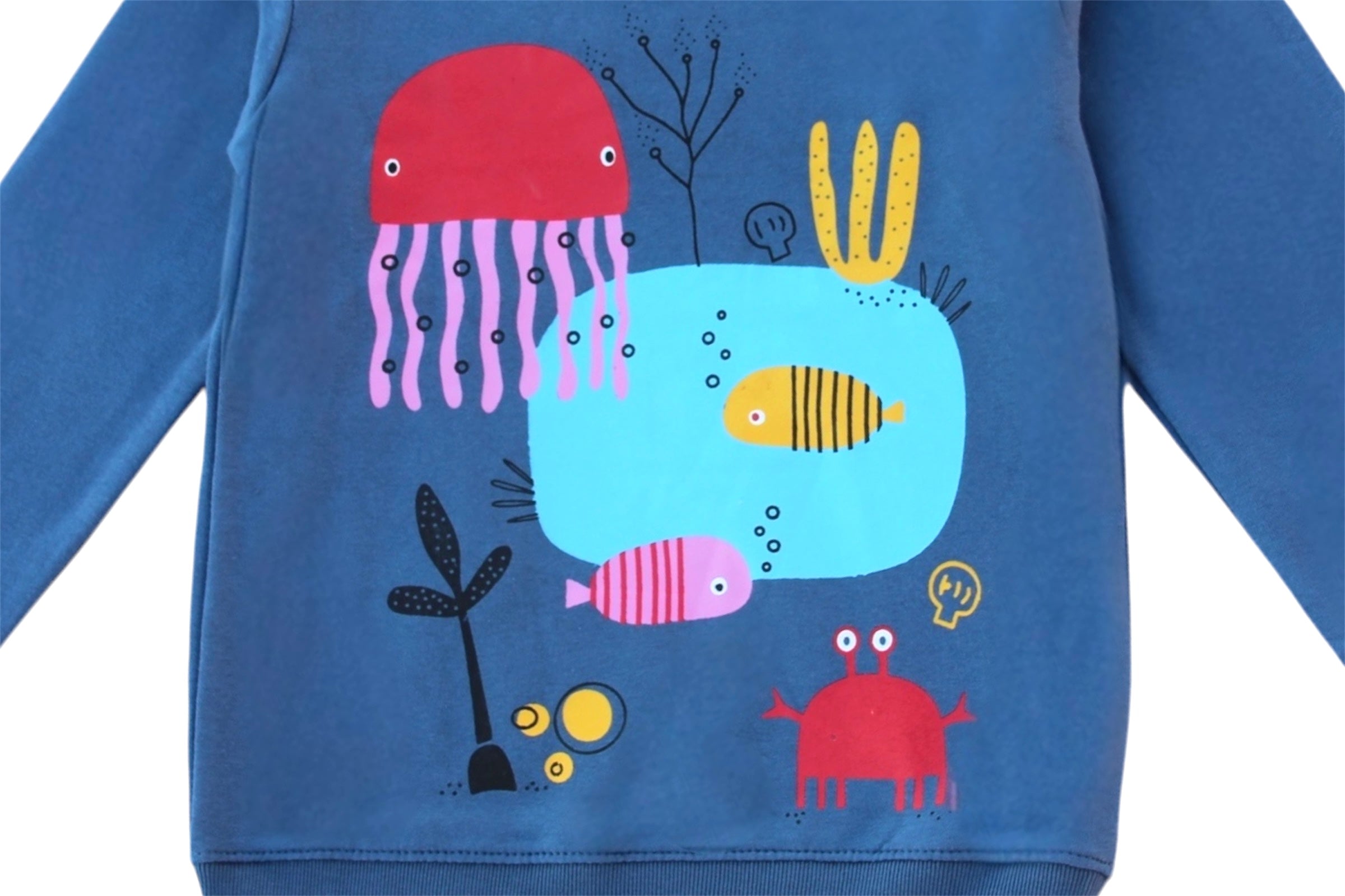 BOY/GIRL SEA LIFE PRINT FLEECE SWEATSHIRT