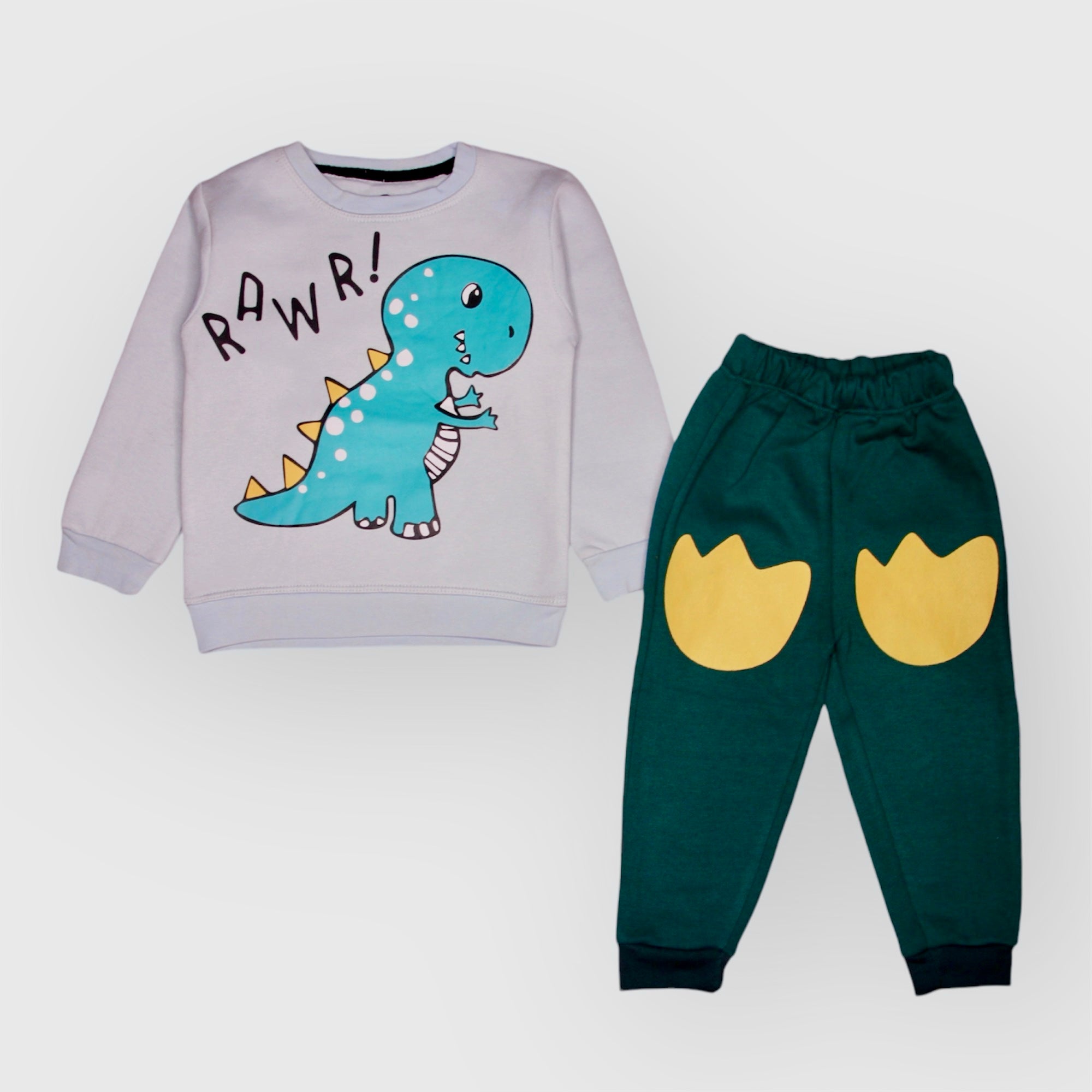 GIRL/BOY FLEECE TRACKSUIT RAWR GREYISH BLUE