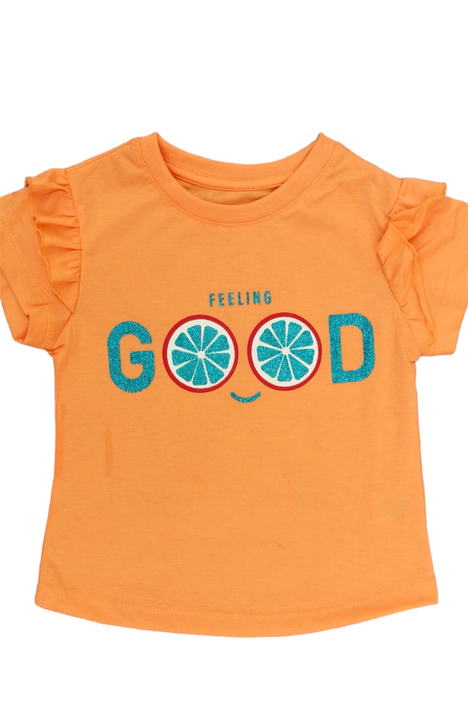 Feeling good peach Lycra jersey T-shirt girl